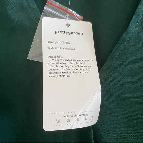 Green Pleated Maxi Dress - Picture 7 of 8